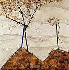 Egon Schiele Autumn Sun I painting
